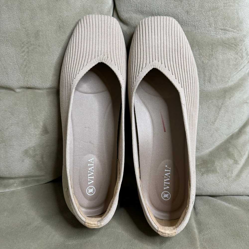 Vivaia Square-Toe V-Cut Flats (Margot 2.0) almond… - image 6