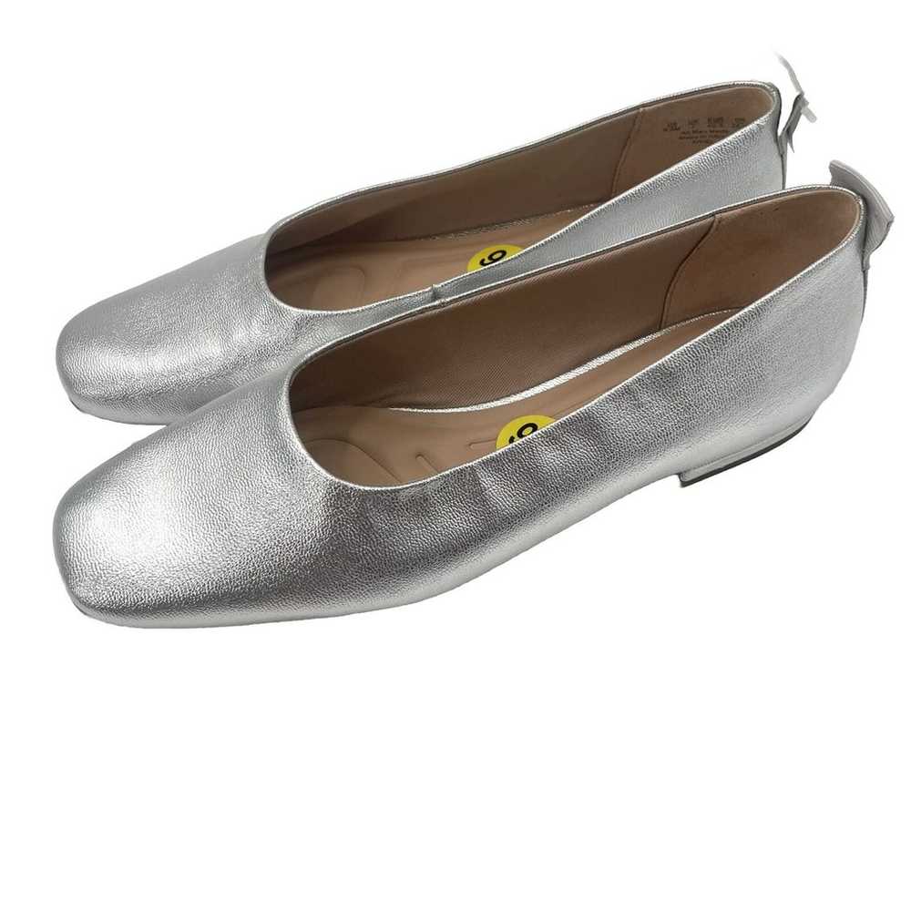 Franco Sarto Ariel Ballet Flats, Metallic Silver … - image 1