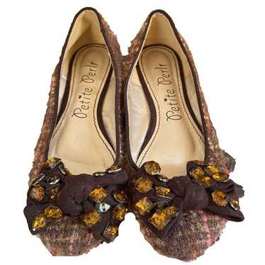 00s Fairy Grunge Ballet Core Tweed Bejeweled Pump… - image 1