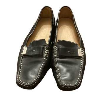 Tod’s black leather Dress loafer shoes Sz 8.5 - image 1