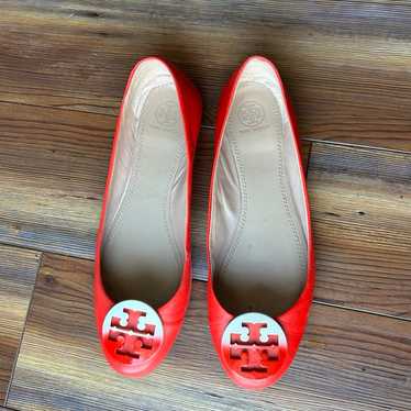 Tory Burch red leather flats - size 11 - image 1