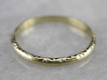 Antique Green Gold Pattern Band - image 1