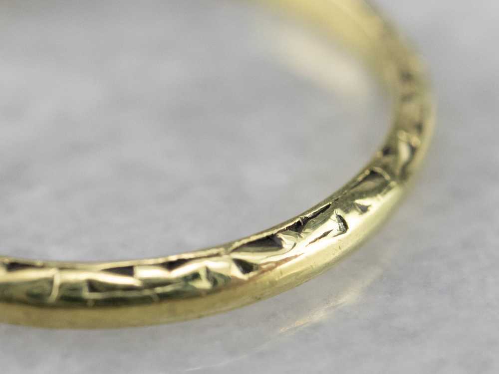 Antique Green Gold Pattern Band - image 3