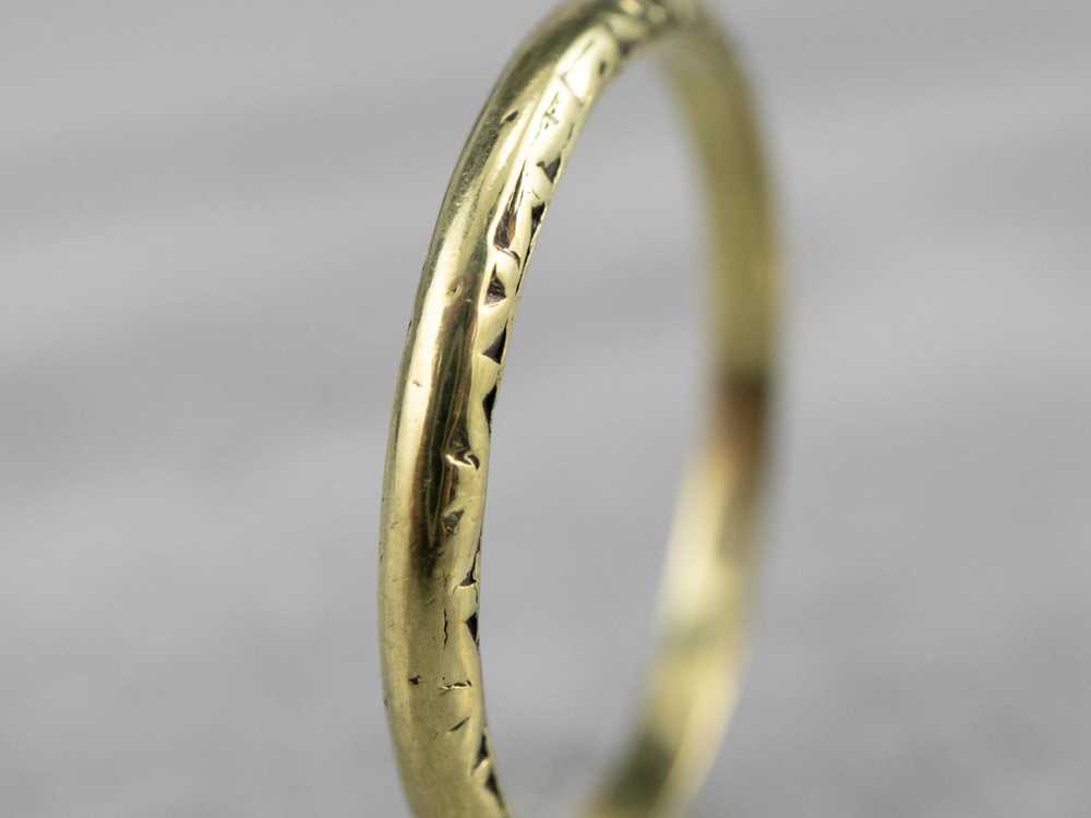 Antique Green Gold Pattern Band - image 6