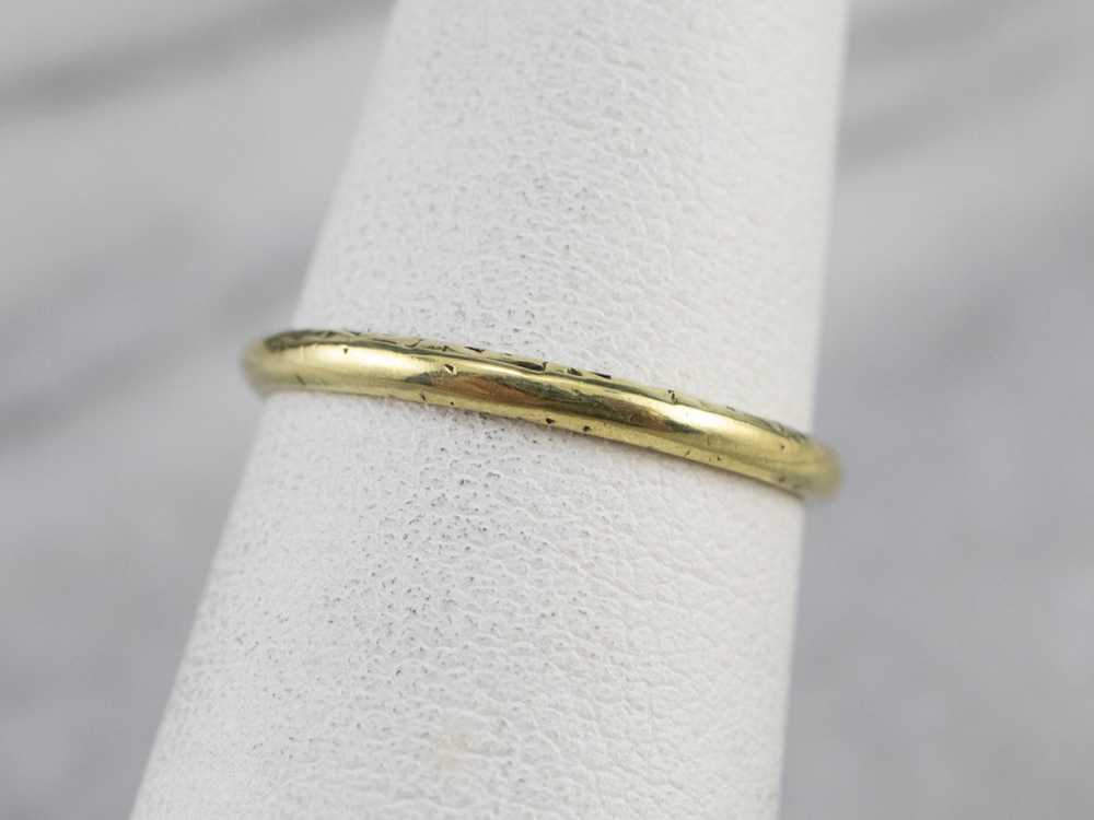 Antique Green Gold Pattern Band - image 7