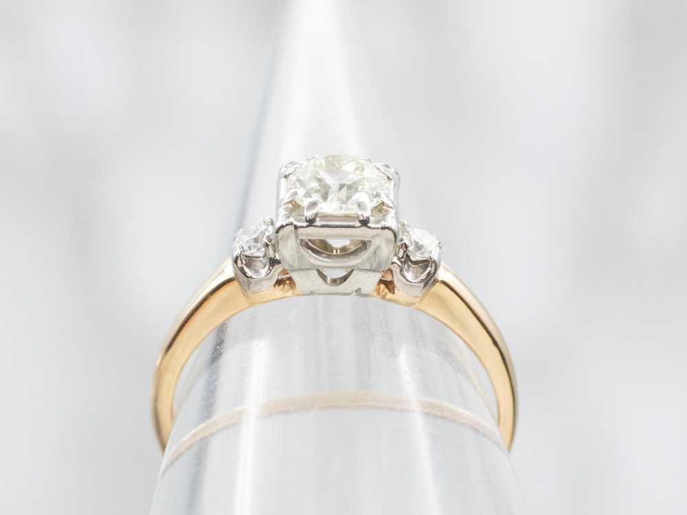 Retro Era European Cut Diamond Engagement Ring - image 3