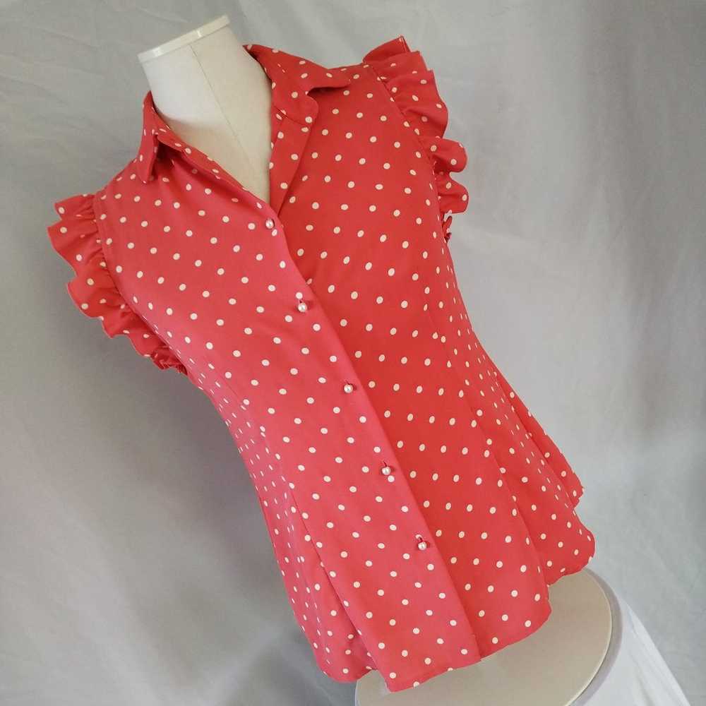 Anne Klein Women's polka dots blouse - image 1