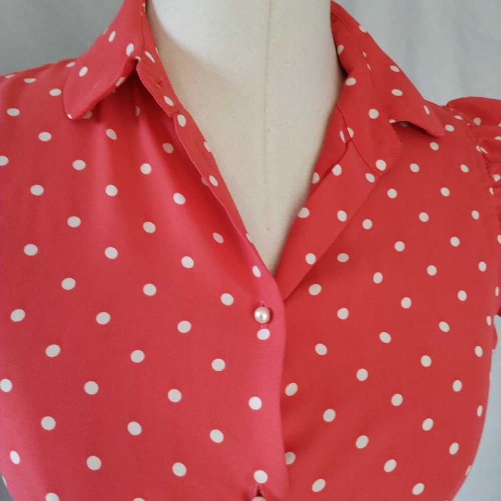 Anne Klein Women's polka dots blouse - image 4