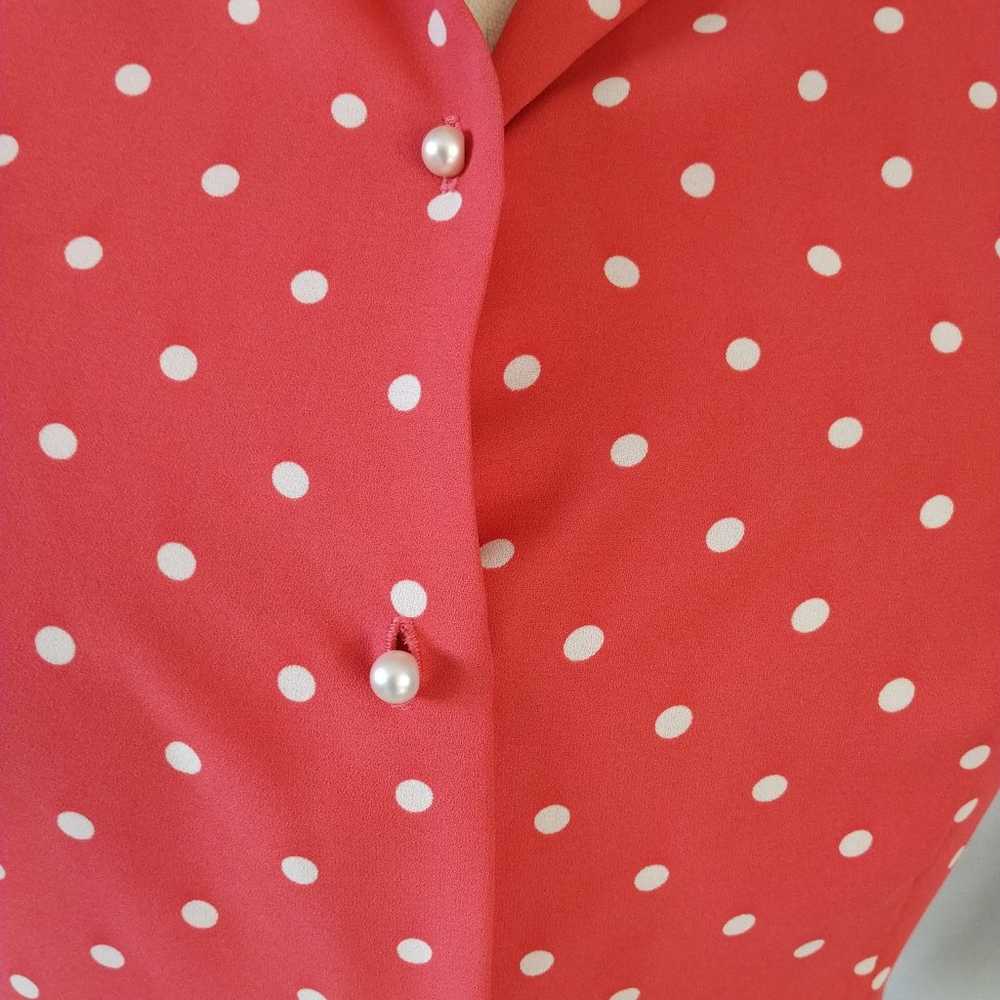 Anne Klein Women's polka dots blouse - image 5