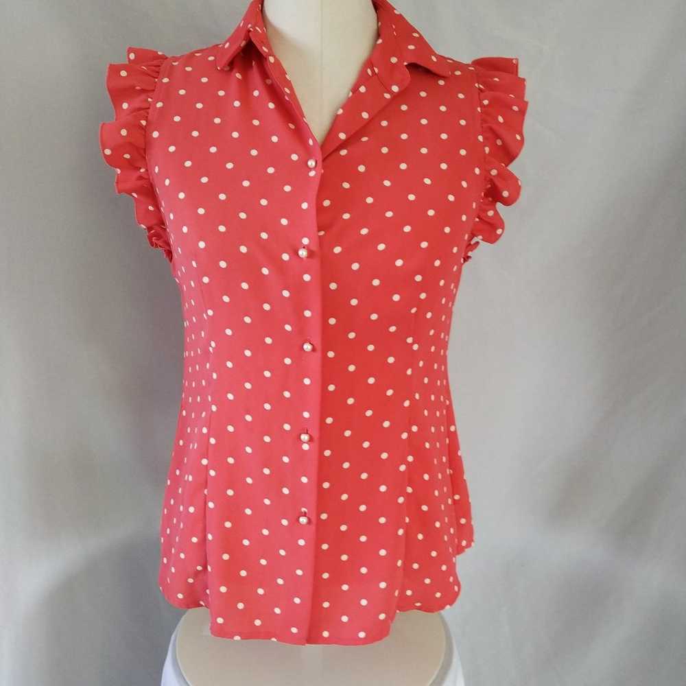 Anne Klein Women's polka dots blouse - image 8