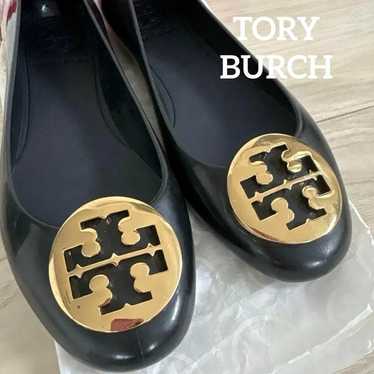 Tory Burch black flat shoes rain shoes ballet shoe