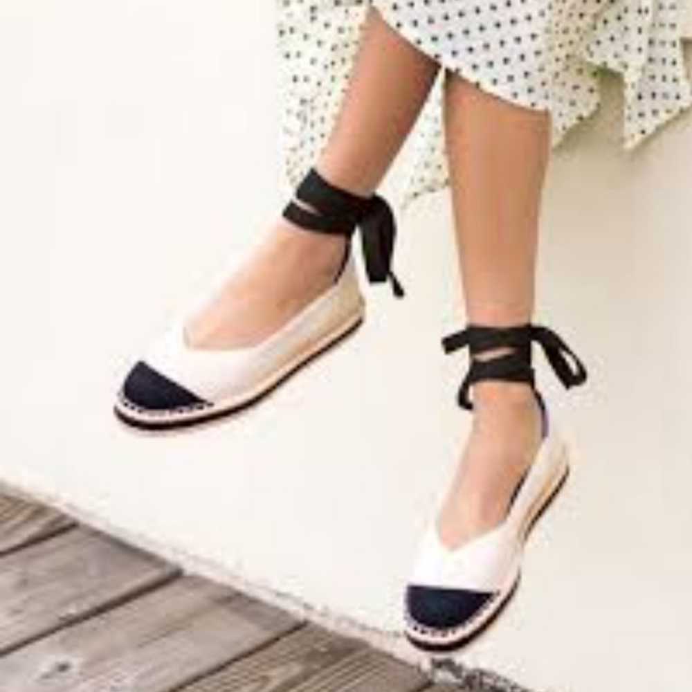 Rothy’s Espadrilles The Boardwalk Flats Black Cre… - image 1