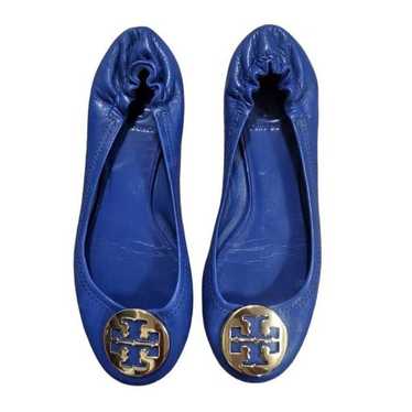 Tory Burch Reva Blue Gold Shoes 7.5 - image 1