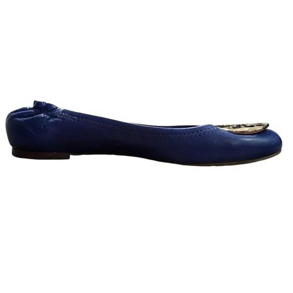 Tory Burch Reva Blue Gold Shoes 7.5 - image 3