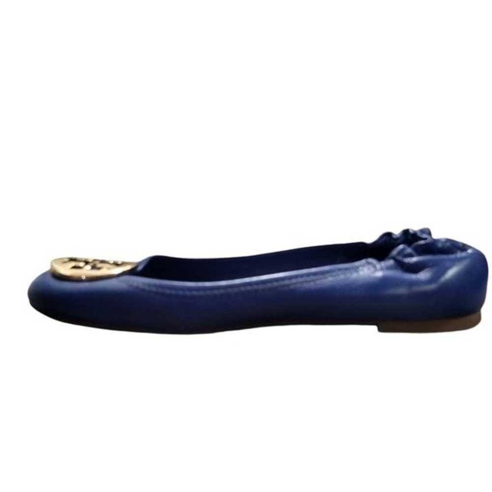 Tory Burch Reva Blue Gold Shoes 7.5 - image 6