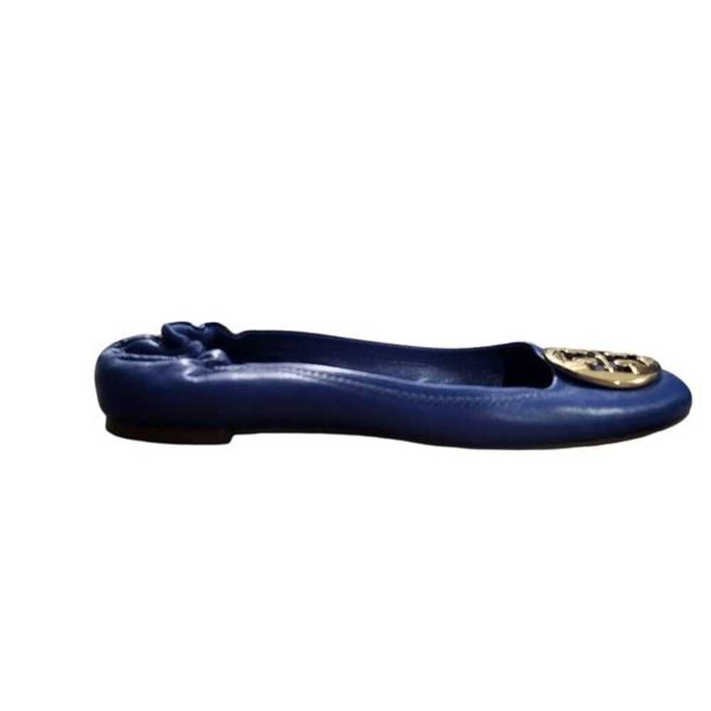 Tory Burch Reva Blue Gold Shoes 7.5 - image 8