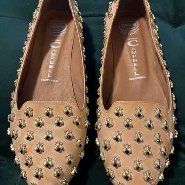 Jeffery Campbell Martin Bee tan flats - image 1