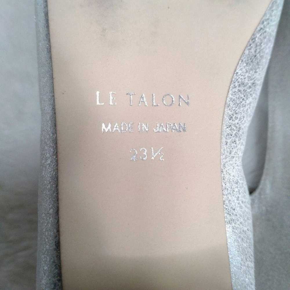 Brand new LE TALON Pointed One-Strap Flat Silver … - image 9