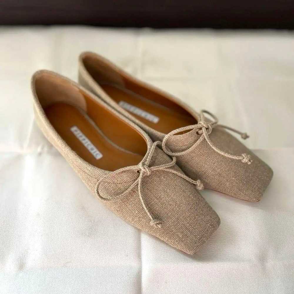 PIPICHIC Square Toe Ballet Shoes Linen - image 1