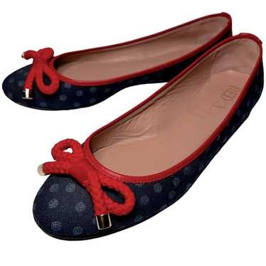 Red Valentino Women's Size 39 8 Blue Red Polka Do… - image 1