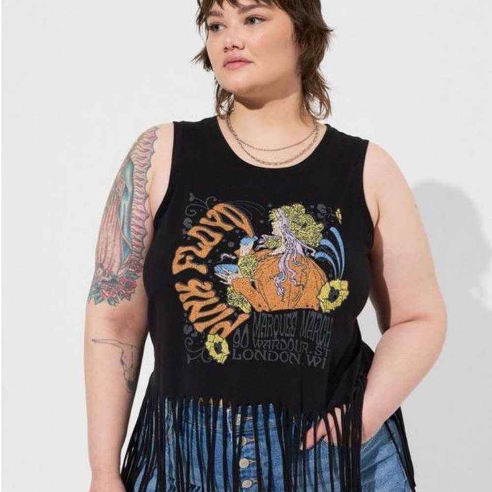 Torrid size 5 Pink Floyd fringe tank top - image 6