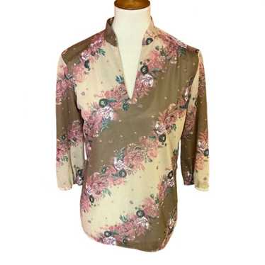 Vintage 70s floral top - image 1