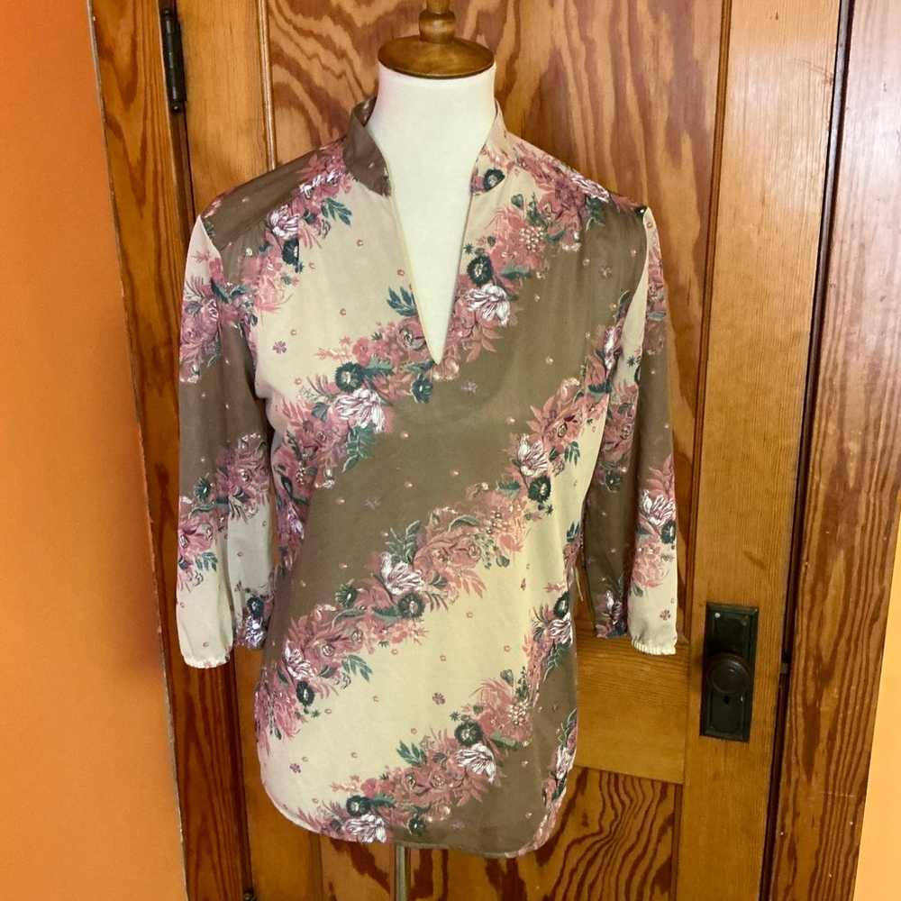 Vintage 70s floral top - image 3