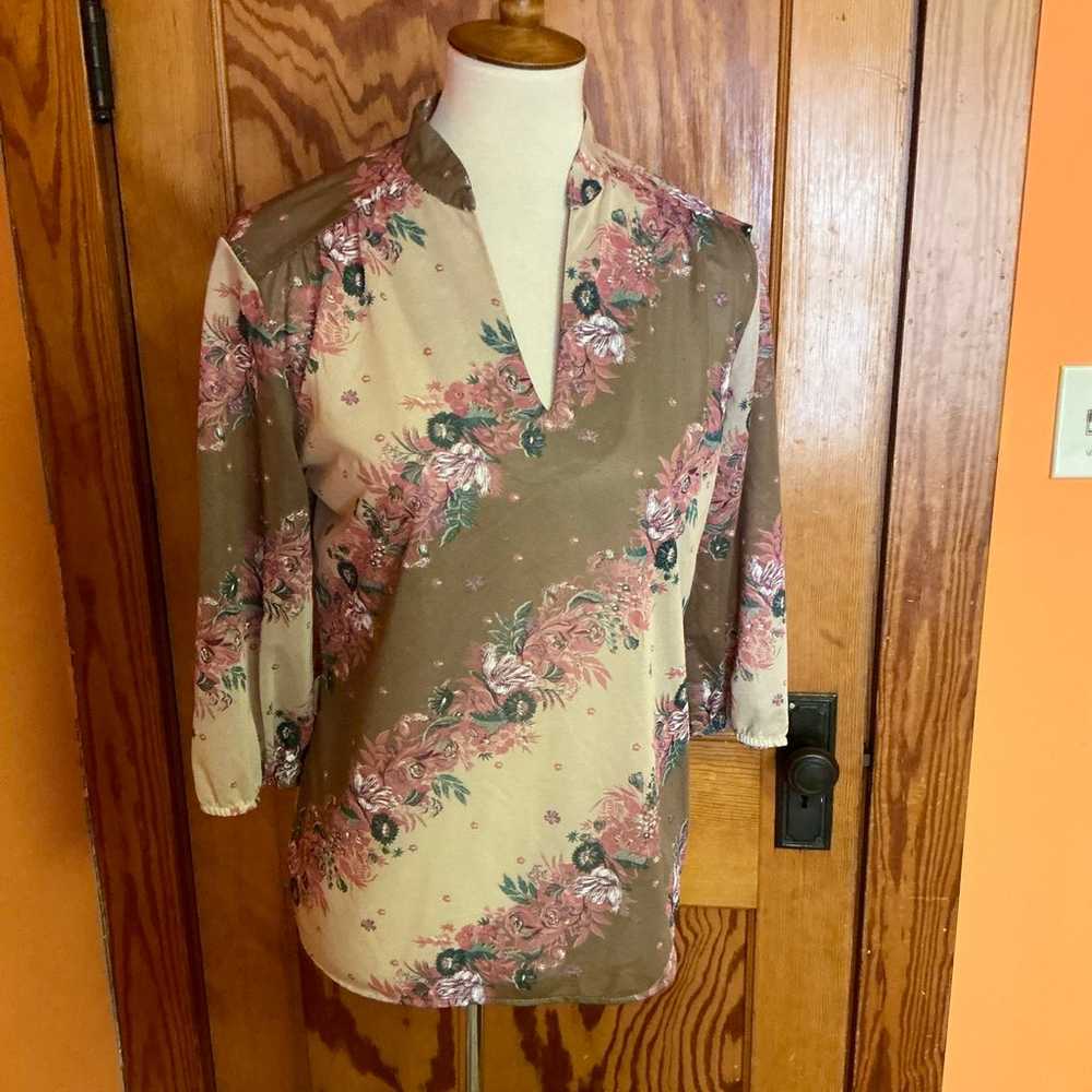 Vintage 70s floral top - image 6