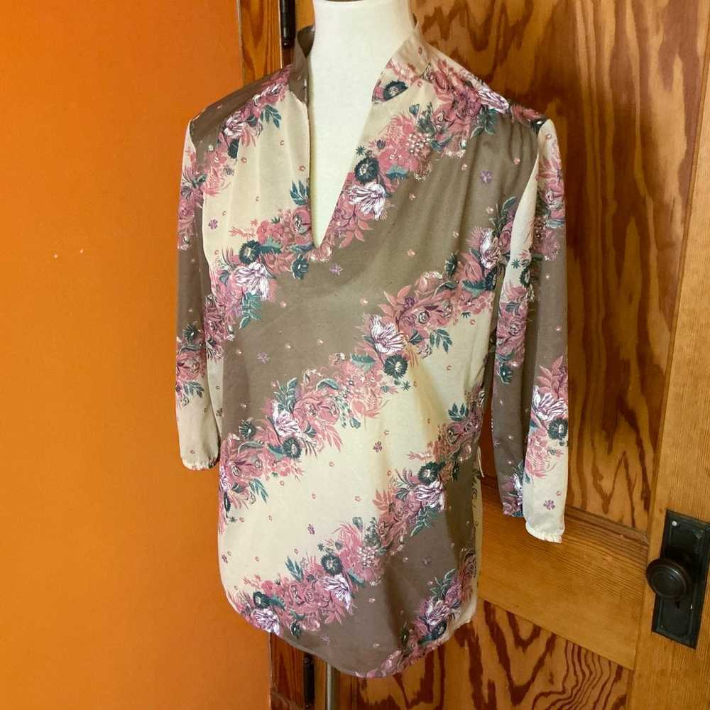 Vintage 70s floral top - image 7