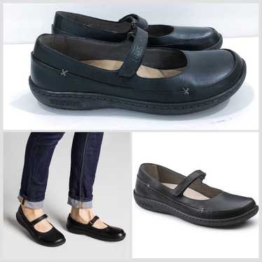 Birkenstock Iona Black Leather Mary Jane Flats Mar