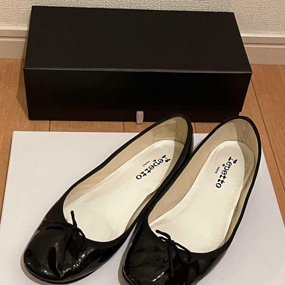 Repetto Sandrion Black Enamel Ballet Shoes Made i… - image 1