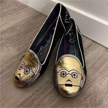 Irregular Choice C3PO flats sz 8.5 Disney Star War