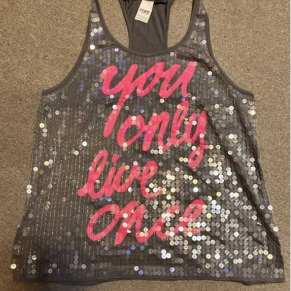 Victoria's Secret Tank Top Racerback. Gray. PINK.… - image 2