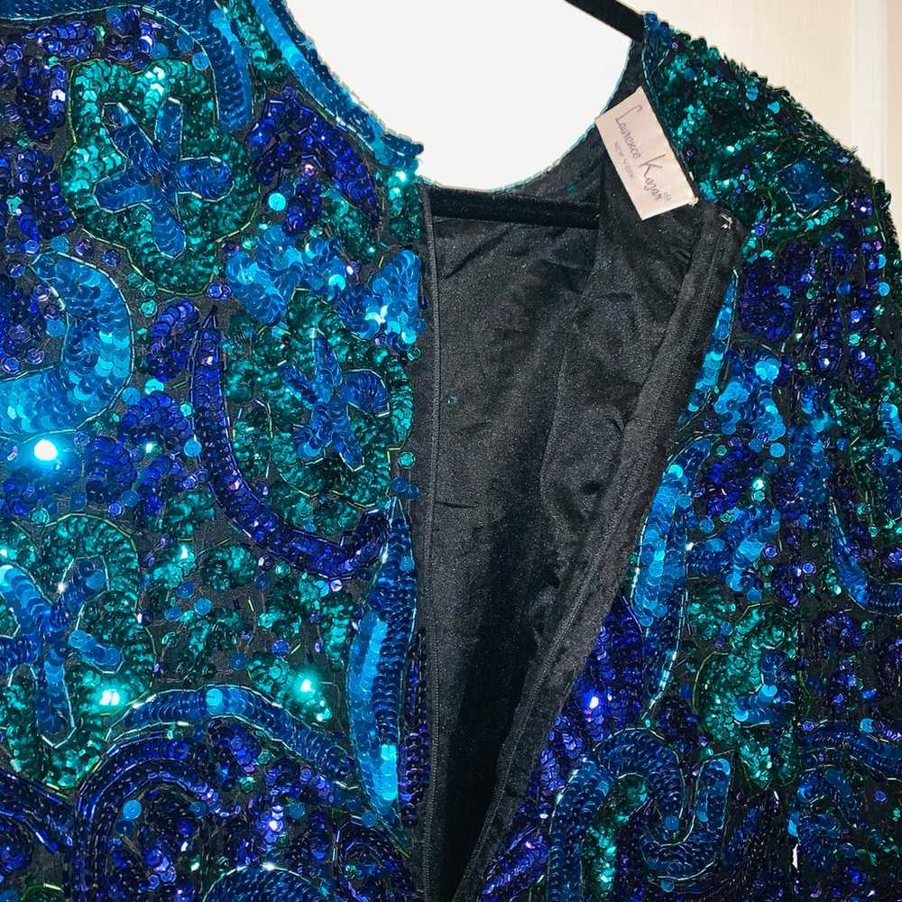 Vintage Beaded Laurence Kazar Top XL - image 8