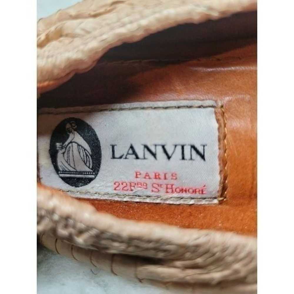 Lanvin Women's Ballet Flat Size 8 Beige Snake Ski… - image 9