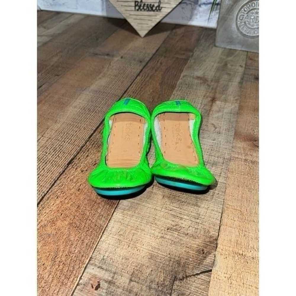 Tieks Ballet Flats  Size 5 Galactic Green Neon Ex… - image 3