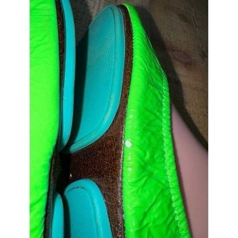 Tieks Ballet Flats  Size 5 Galactic Green Neon Ex… - image 6