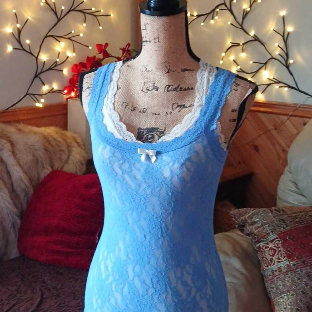 ♡Y2K♡ lace periwinkle cami tank! - image 1