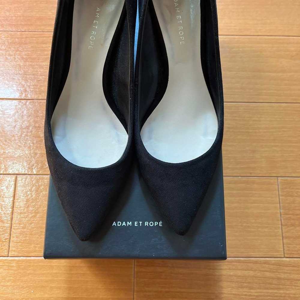 Black Suede Pointed-toe Pumps 23.5 - image 5