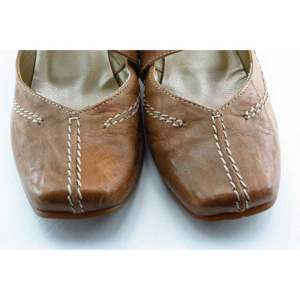 Fidji Size 36 M Brown Square Toe Mary Jane Synthe… - image 2