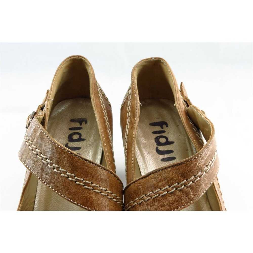 Fidji Size 36 M Brown Square Toe Mary Jane Synthe… - image 3