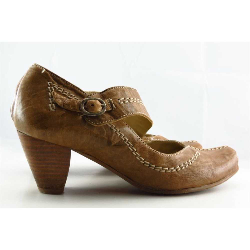 Fidji Size 36 M Brown Square Toe Mary Jane Synthe… - image 4