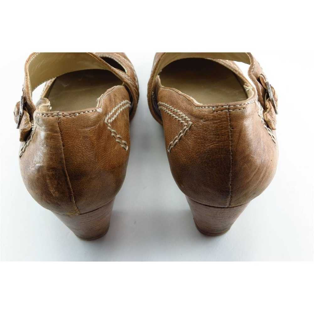 Fidji Size 36 M Brown Square Toe Mary Jane Synthe… - image 5