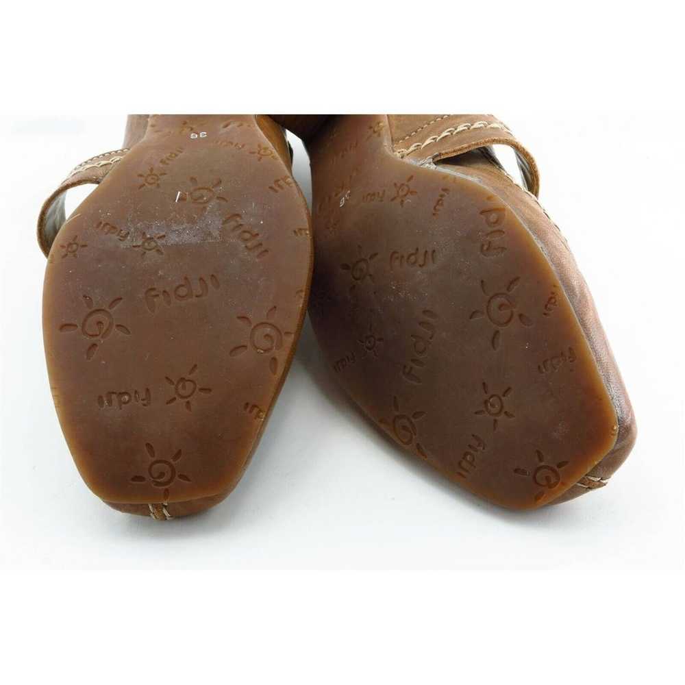 Fidji Size 36 M Brown Square Toe Mary Jane Synthe… - image 7