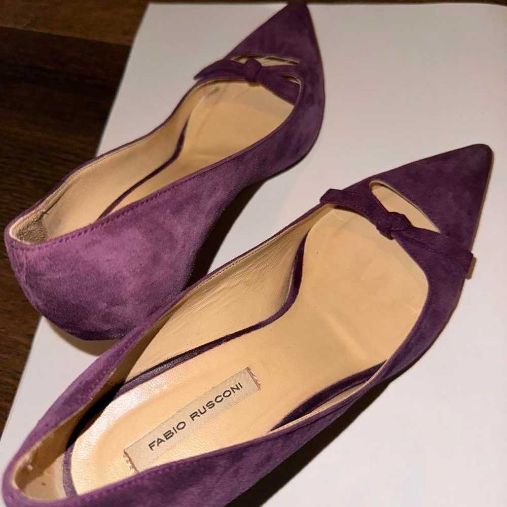 【FABIO RUSCONI】 Purple Suede Pumps - image 2