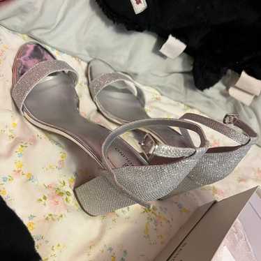 silver sparkly shoes