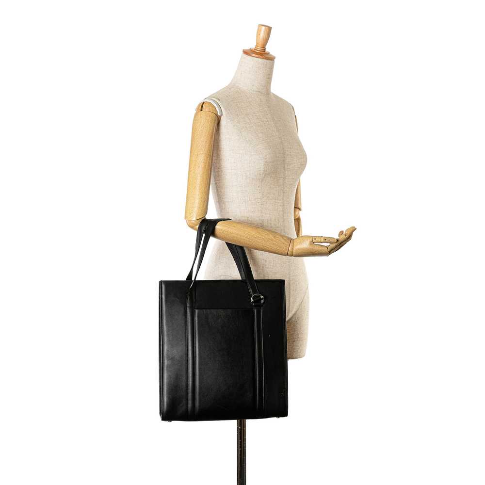 Black Cartier Leather Tote - image 8