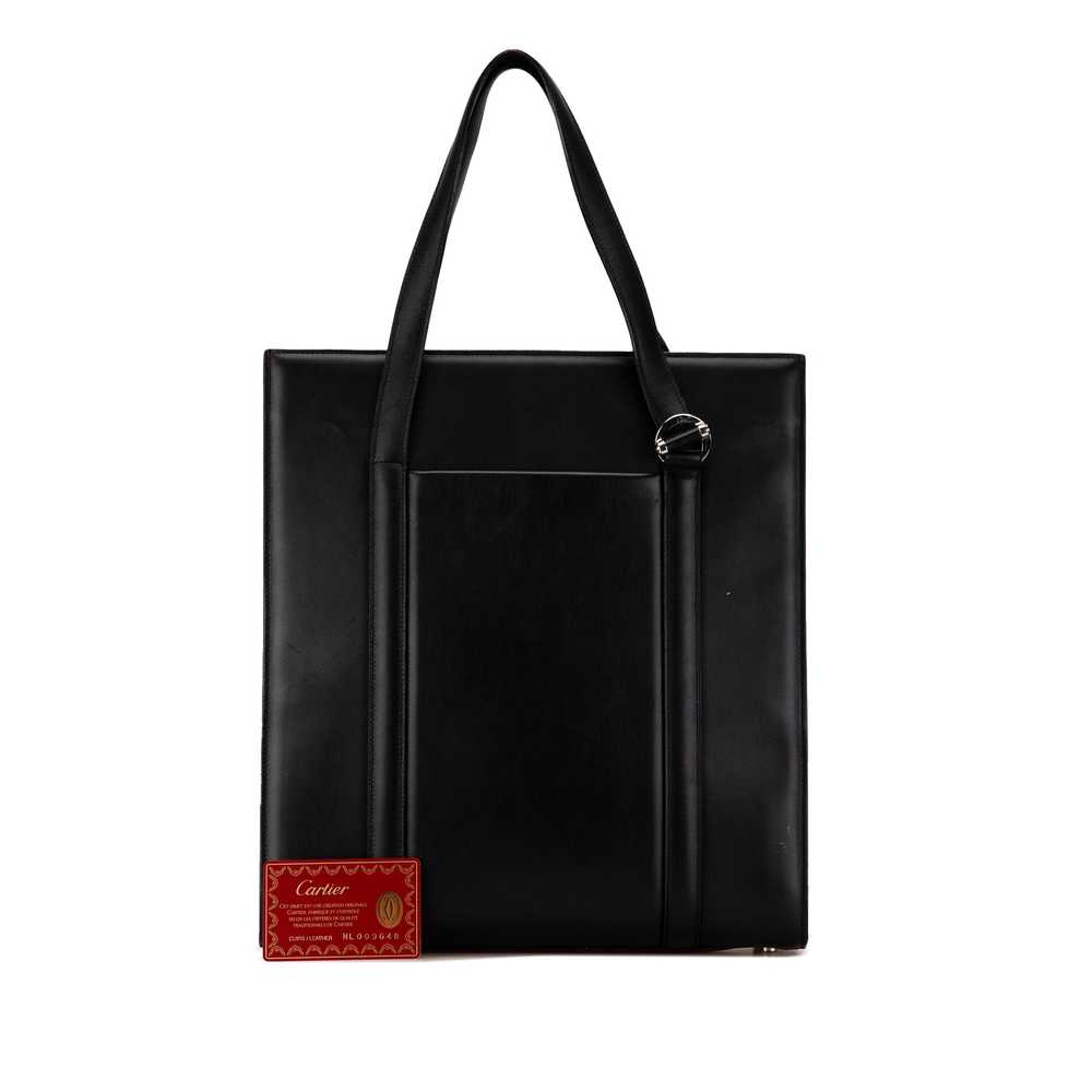 Black Cartier Leather Tote - image 9