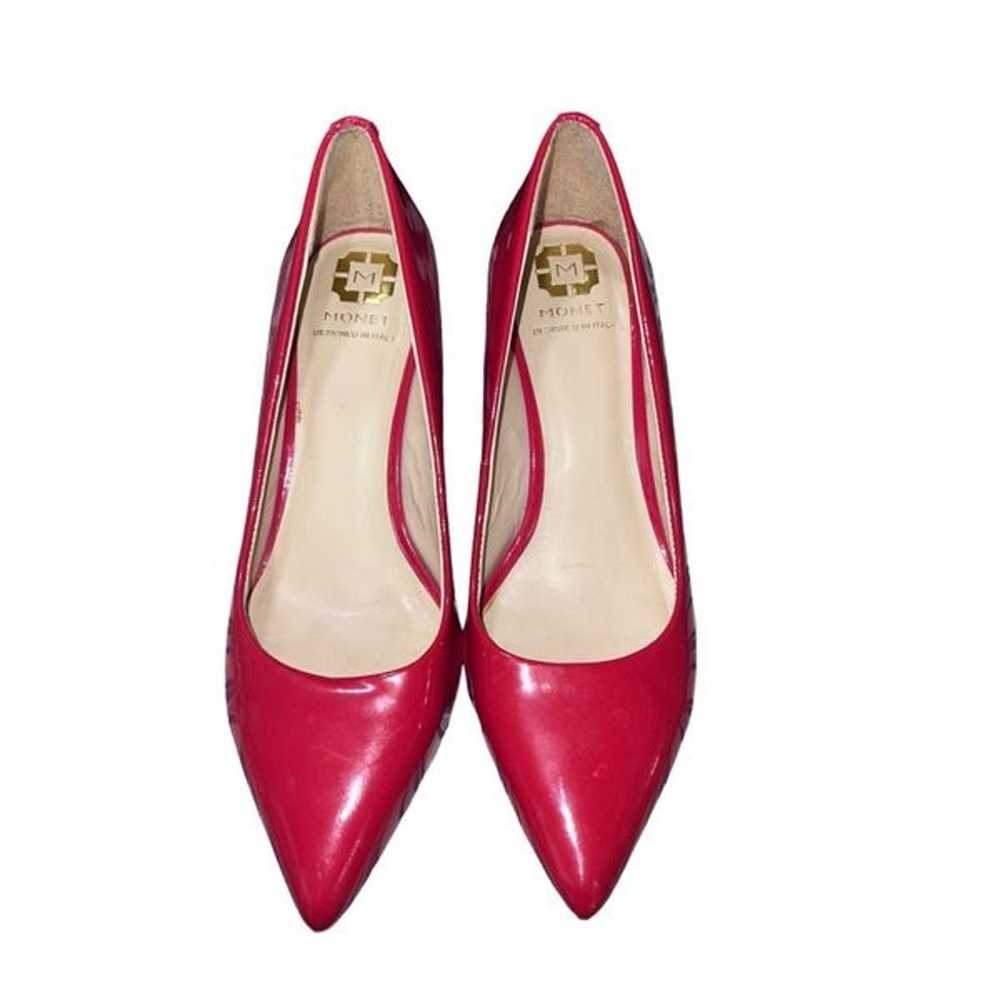 Monet Patent Red Leather Heels Size 7 - image 3