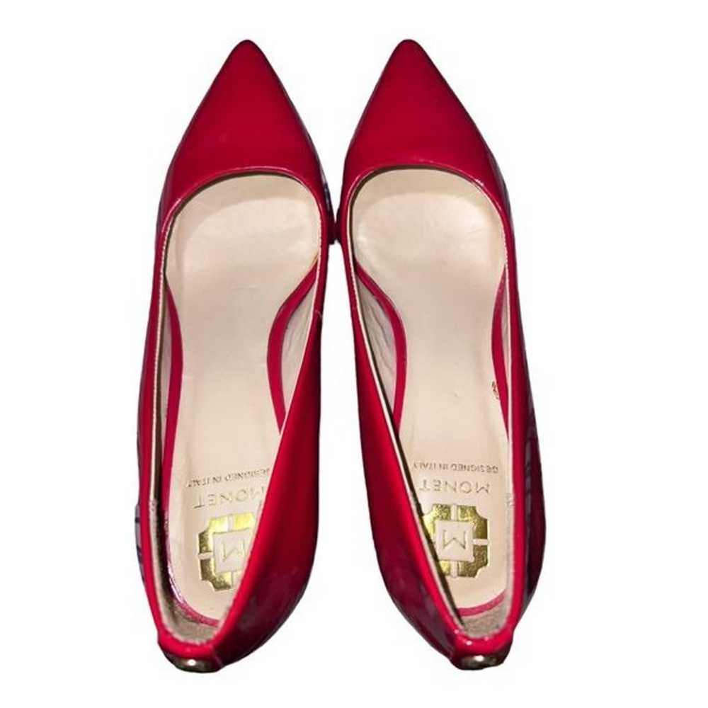 Monet Patent Red Leather Heels Size 7 - image 5